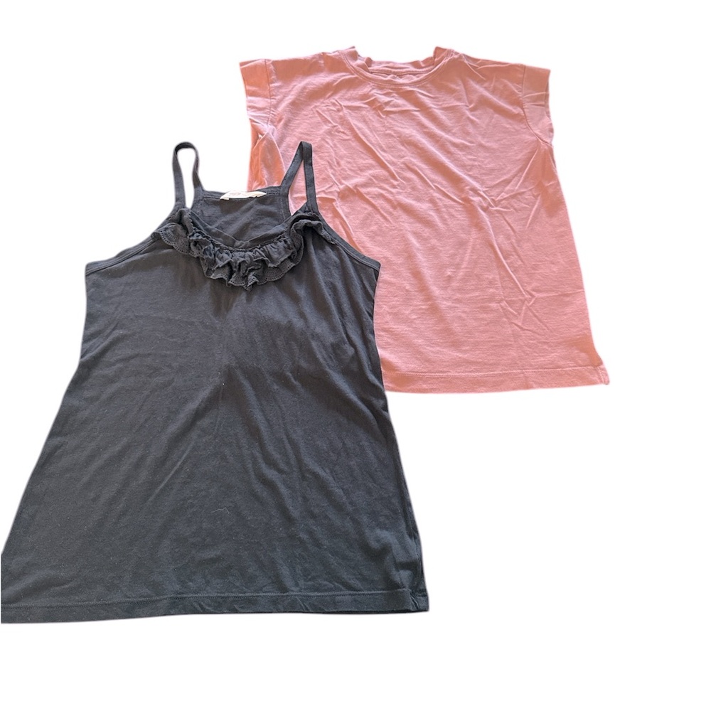 Bundle 2 Basic Tops - Rose Cap Sleeve Knit Top An… - image 1